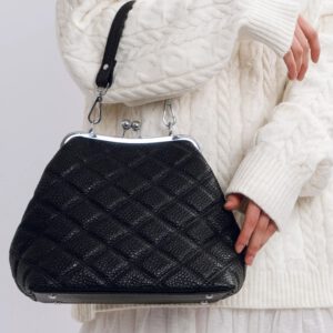 Schwarze Ledertasche